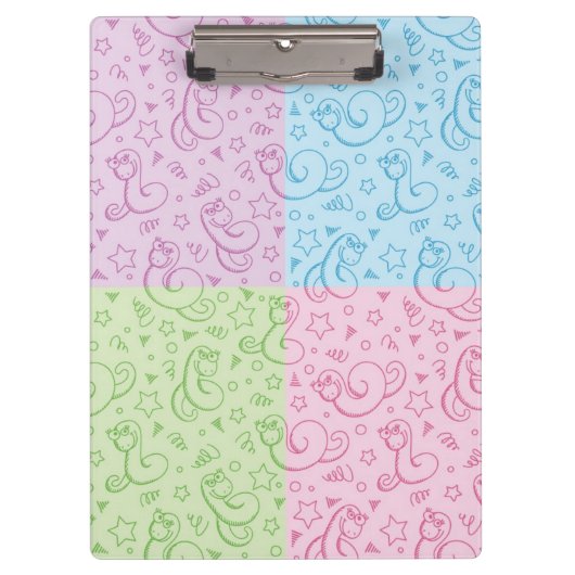 Muster mit Schlangen Klemmbrett (Vorderseite)