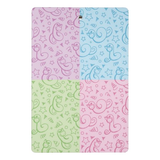 Muster mit Schlangen Mini Klemmbrett (Rückseite)