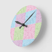 Muster mit Schlangen Runde Wanduhr (Winkel)