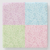 Muster mit Schlangen Steinuntersetzer (Vorderseite)