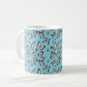 Muster mit Schmetterlingen Kaffeetasse (Vorderseite Links)