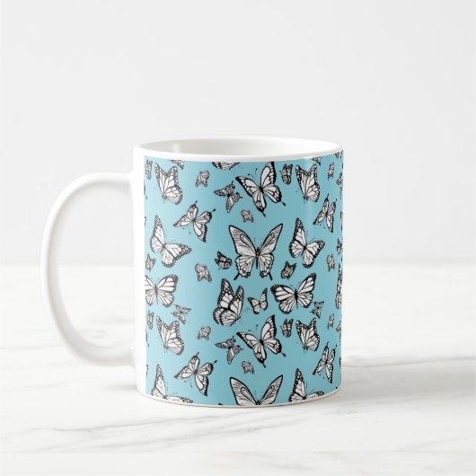 Muster mit Schmetterlingen Kaffeetasse (Links)