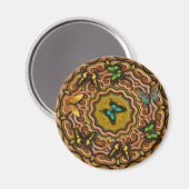 Muster mit Schmetterlingen Magnet (Vorderseite/Rückseite)
