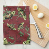 Muster mit Schmetterlingen Nahtlose Wasserfarbe Geschirrtuch (Viertel Falte)