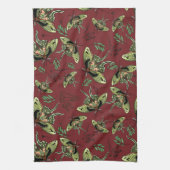 Muster mit Schmetterlingen Nahtlose Wasserfarbe Geschirrtuch (Vertikal)