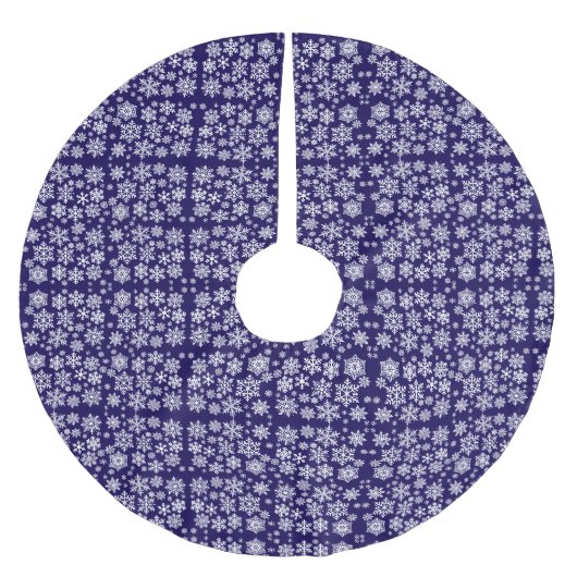 Muster mit Schneeflocken Polyester Weihnachtsbaumdecke (Vorderseite)