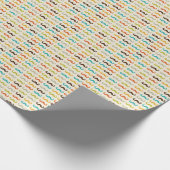 Muster mit Schnurrbart Geschenkpapier (Ecke)