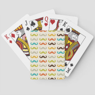 Muster mit Schnurrbart Spielkarten