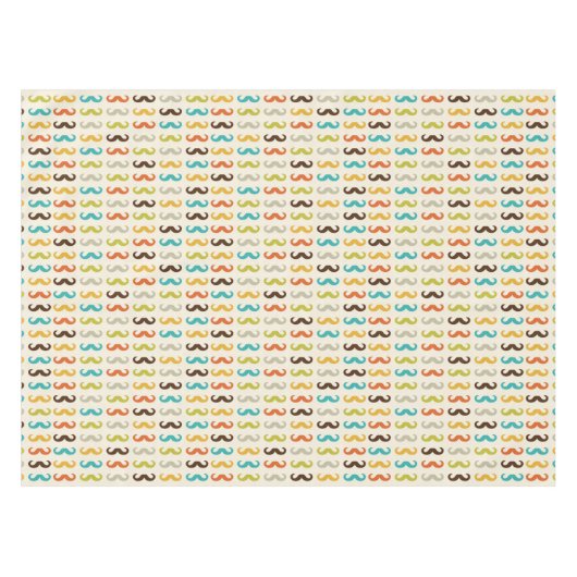 Muster mit Schnurrbart Tischdecke (Vorderseite (Horizontal))
