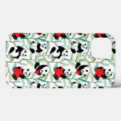 Muster mit schönen Pandas mit Herz Case-Mate iPhone Hülle (Rückseite (Horizontal))