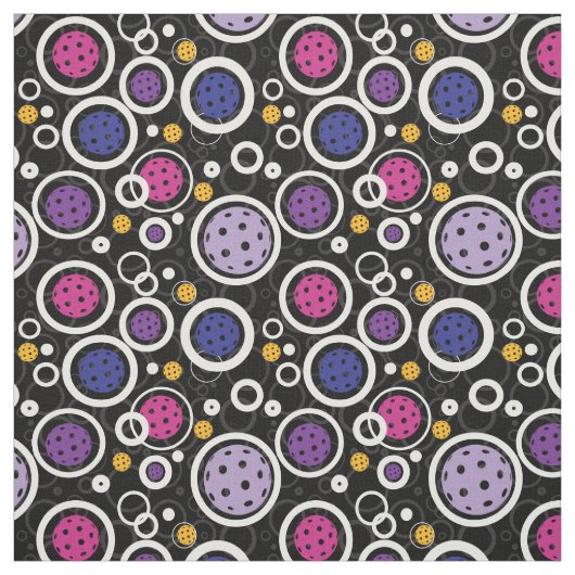 Muster mit schwarzen Pickleballs Stoff (Muster)