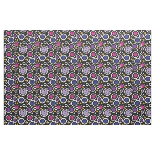 Muster mit schwarzen Pickleballs Stoff (Fat Quarter (45,7 x 55,9 cm))