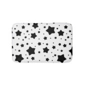 Muster mit schwarzen Sternen Badematte (Vorderseite)