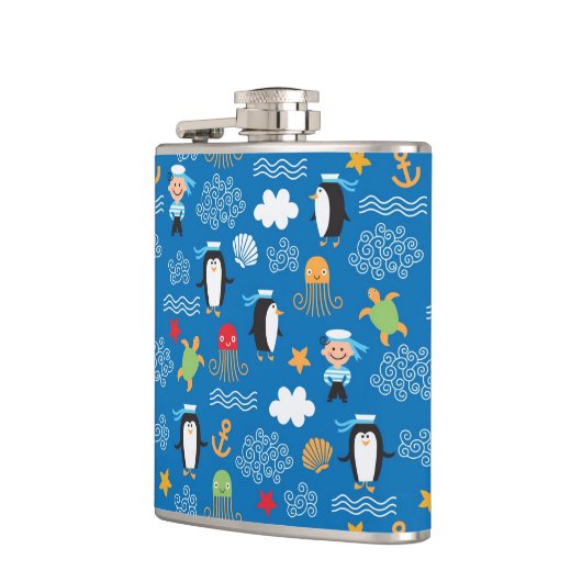 Muster mit Seethema Flachmann (Links)