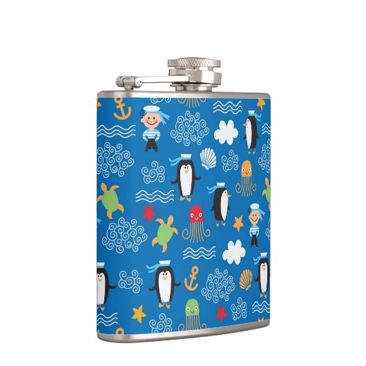 Muster mit Seethema Flachmann (Rechts)