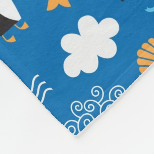 Muster mit Seethema Fleecedecke (Ecke)