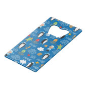 Muster mit Seethema Geldbeutel Flaschenöffner (Rückseite Schrägansicht)