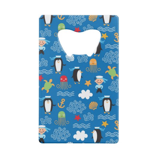 Muster mit Seethema Geldbeutel Flaschenöffner (Rückseite)