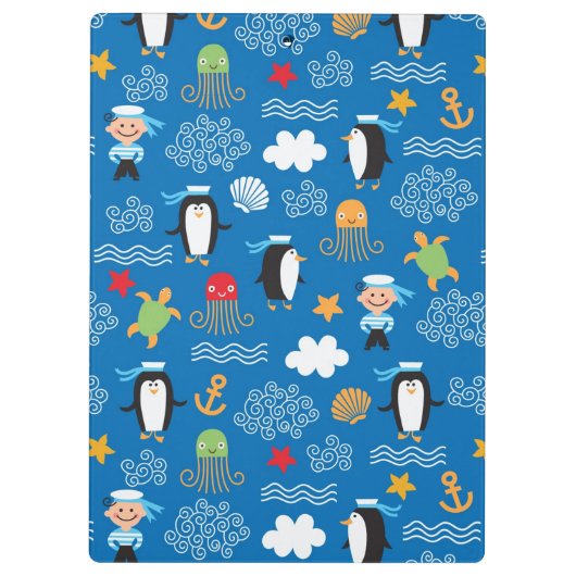 Muster mit Seethema Klemmbrett (Rückseite)