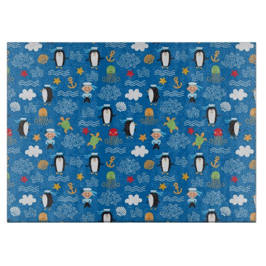 Muster mit Seethema Schneidebrett (Vorderseite)