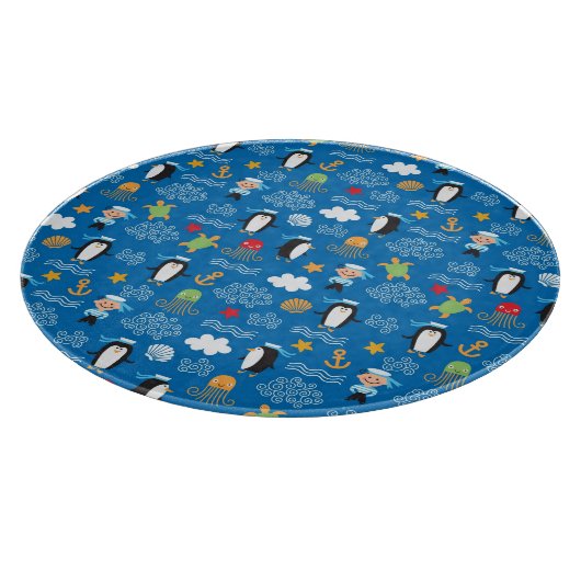 Muster mit Seethema Schneidebrett (Ecke)