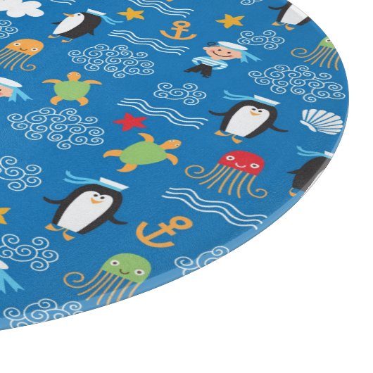 Muster mit Seethema Schneidebrett (Ecke)