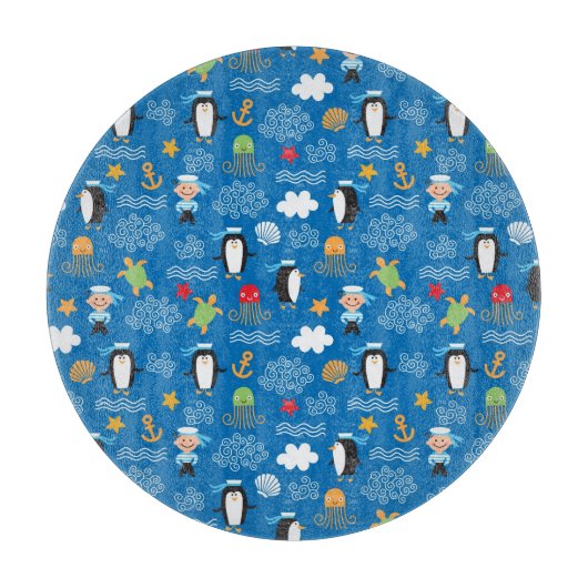 Muster mit Seethema Schneidebrett (Vorderseite)