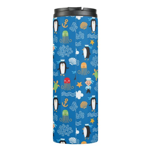 Muster mit Seethema Thermosbecher (Rückseite)