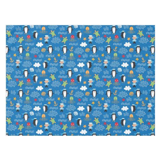Muster mit Seethema Tischdecke (Vorderseite (Horizontal))