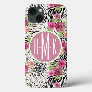 Muster mit Tier druckt Monogramm Case-Mate iPhone Hülle