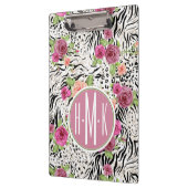 Muster mit Tier druckt | Monogramm Klemmbrett (Links)