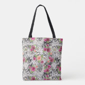 Muster mit Tier druckt | Monogramm Tasche (Rückseite)