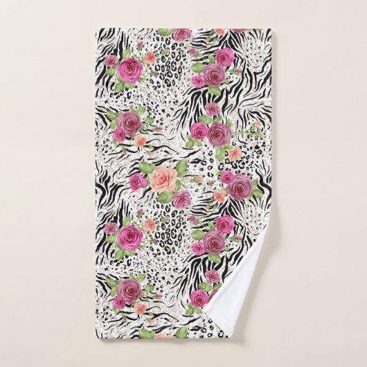 Muster mit Tierdrucken Badhandtuch Set (Handtuch)