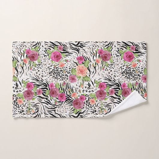 Muster mit Tierdrucken Badhandtuch Set (Handtuch)