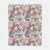 Muster mit Tierdrucken Fleecedecke (Vorderseite)