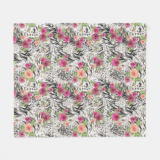 Muster mit Tierdrucken Fleecedecke (Vorderseite (Horizontal))