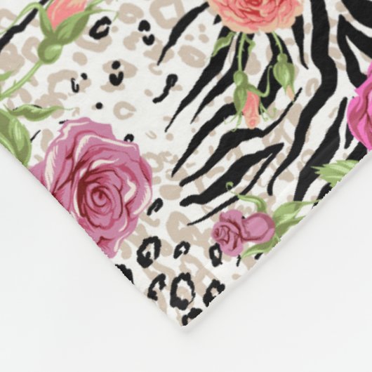 Muster mit Tierdrucken Fleecedecke (Ecke)