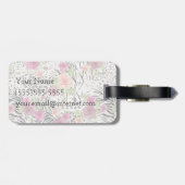 Muster mit Tierdrucken| Monogramm Gepäckanhänger (Rückseite horizontal)