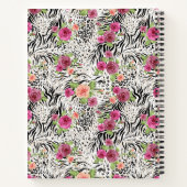 Muster mit Tierdrucken Notizbuch (Rückseite)