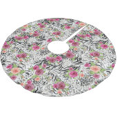 Muster mit Tierdrucken Polyester Weihnachtsbaumdecke (Schrägansicht)