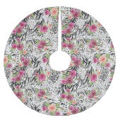 Muster mit Tierdrucken Polyester Weihnachtsbaumdecke (Vorderseite)