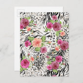 Muster mit Tierdrucken Postkarte (Vorne/Hinten)