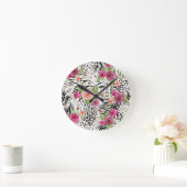 Muster mit Tierdrucken Runde Wanduhr (Zuhause)