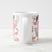 Muster mit tropischen Vögeln| Erste Schritte Jumbo-Tasse (Rückseite)