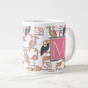 Muster mit tropischen Vögeln Erste Schritte Jumbo-Tasse