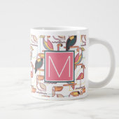 Muster mit tropischen Vögeln| Erste Schritte Jumbo-Tasse (Rechts)