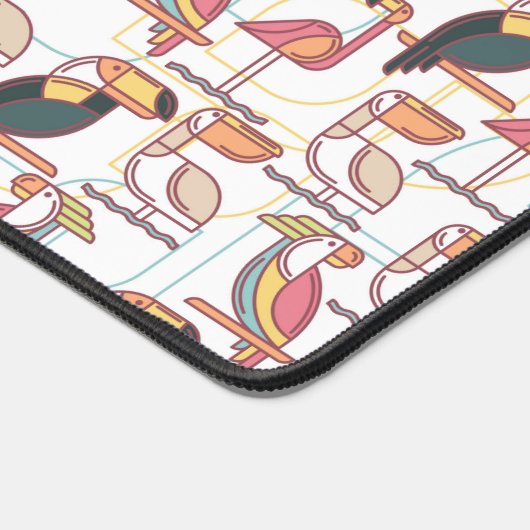 Muster mit tropischen Vögeln Schreibtischunterlage (Ecke)