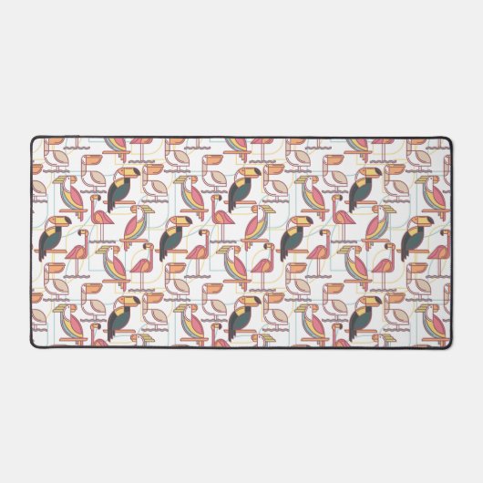 Muster mit tropischen Vögeln Schreibtischunterlage (Vorderseite)