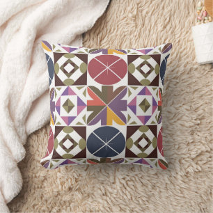 Muster mit verschiedenen geometrischen Formen Kissen