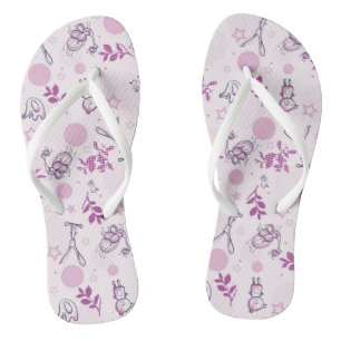 Muster mit vintage Baby-Tieren Badesandalen